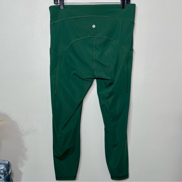 Lululemon Power Thru High Rise Tight Athletic Leggings Everglade Green 12 NWT - Picture 10 of 11